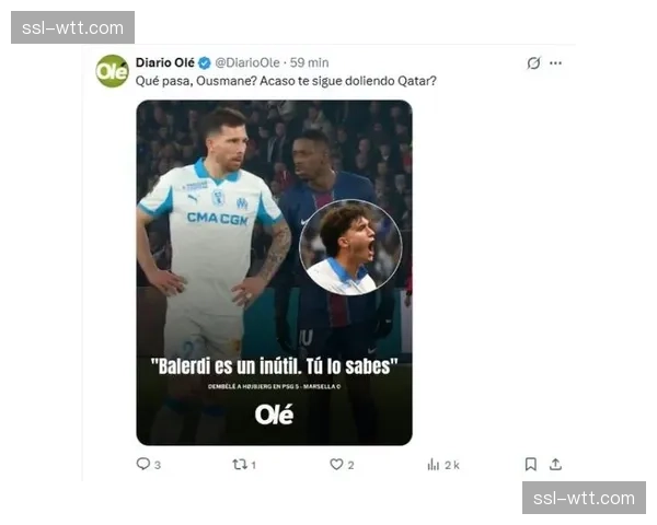 官方：马赛中卫巴列尔迪遭遇肌肉伤病，预计缺席四周